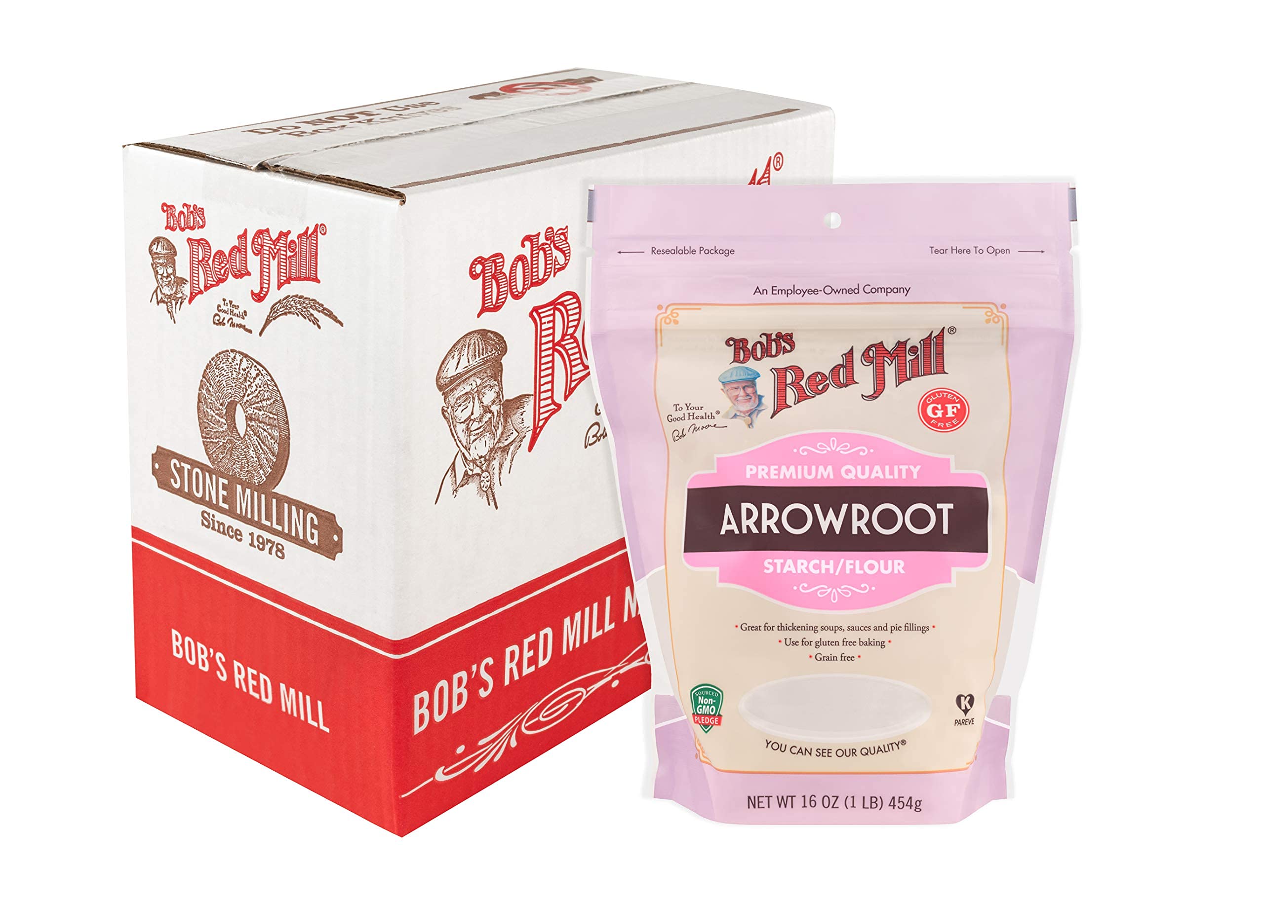 Product image of Bob's Red Mill Arrowroot Starch Non GMO Vegan Paleo Friendly Kosher 16 oz 16 oz Pack of 4